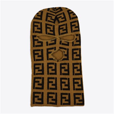 Fendi Ski Mask In Black,brown 